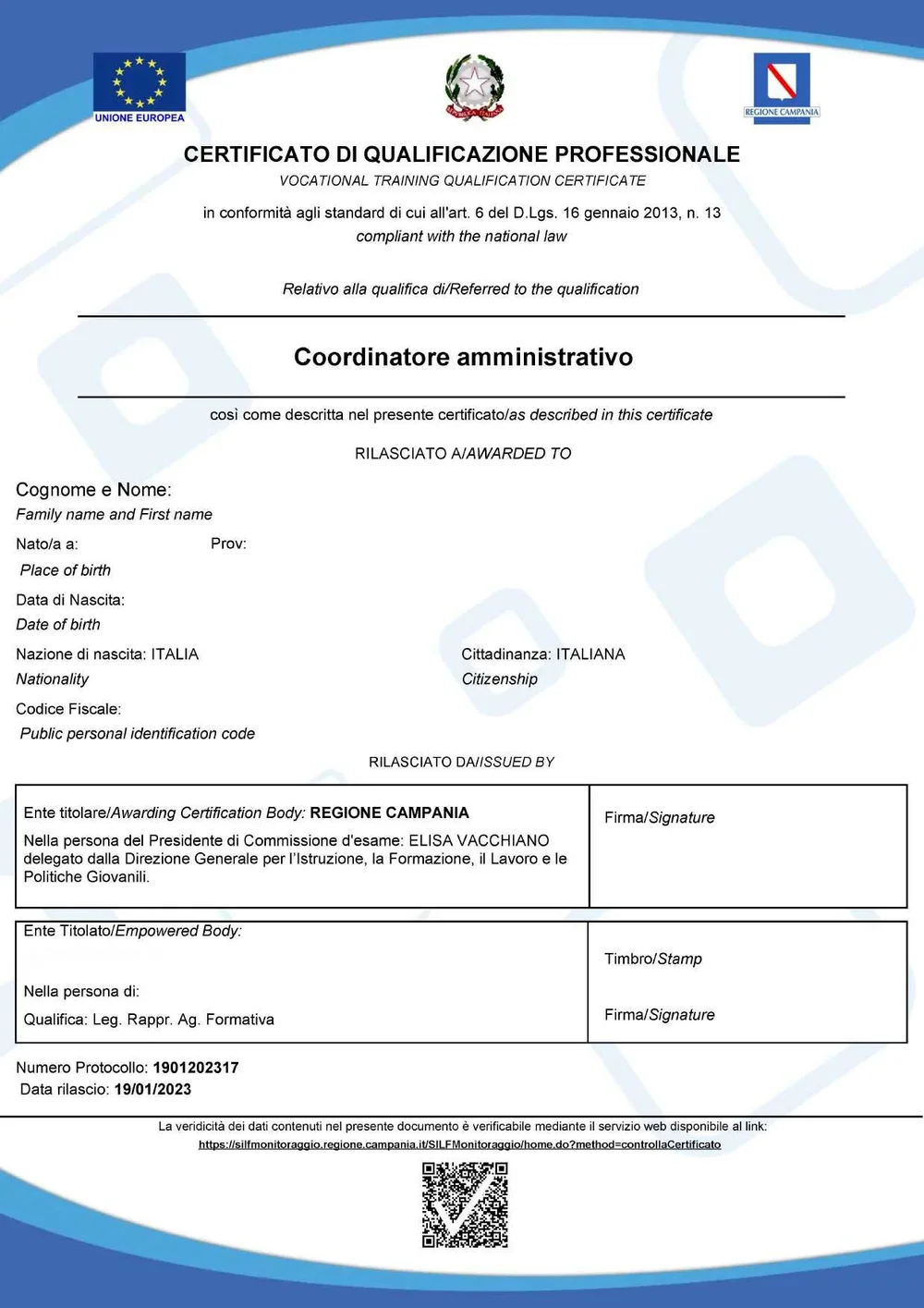 FAC SIMILE Coord.Ammin